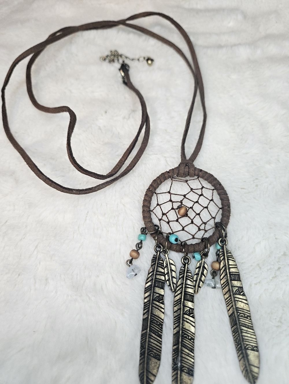 Brown Dreamcatcher Pendant Necklace